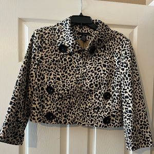 Leopard Print crop top jacket. Cute Jacket with lining. Never worn
